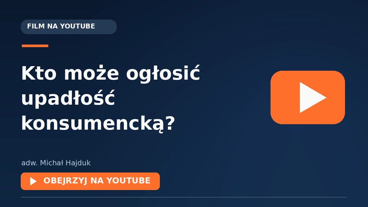 Miniatura filmu: Kto może ogłosić upadłość konsumencką?