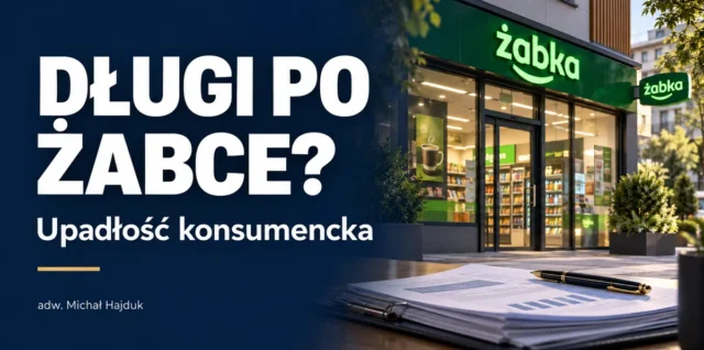 Długi po Żabce – upadłość konsumencka franczyzobiorcy; ilustracja sklepu i dokumentów rozliczeniowych