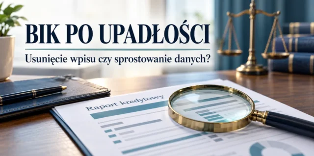 Raport kredytowy pod lupą — BIK po upadłości konsumenckiej: usunięcie wpisu czy sprostowanie danych